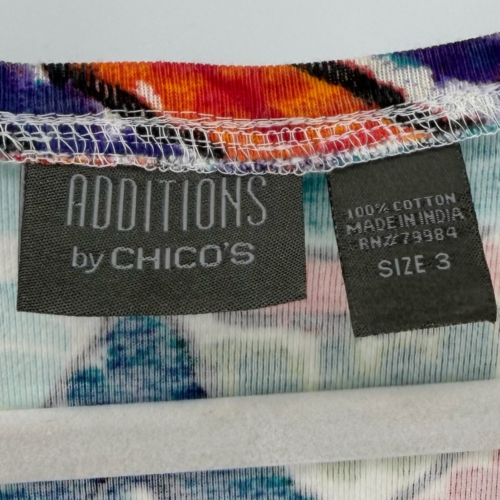 Vintage Additions by Chico's Colorful Abstract Print Sleeveless Top, Women's XL - Picture 6 of 6